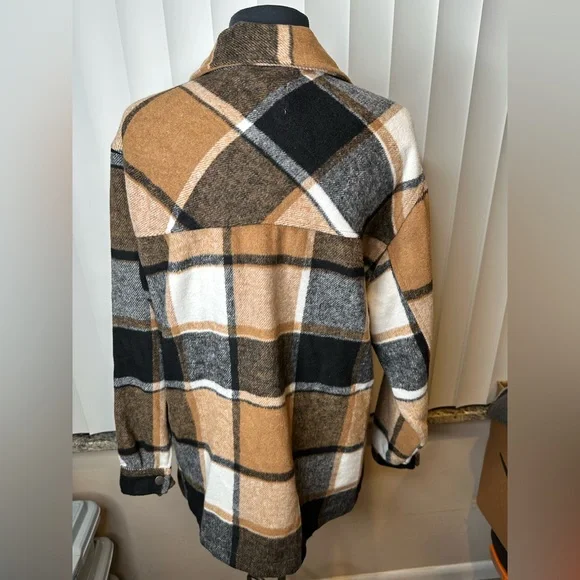 Ashley by 26 International Plaid Brown Black Jacket Size Large - Picture 5 of 8